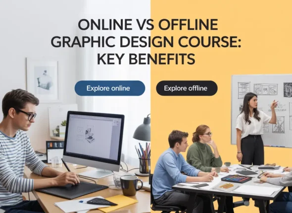 Online vs Offline Graphic Design Course