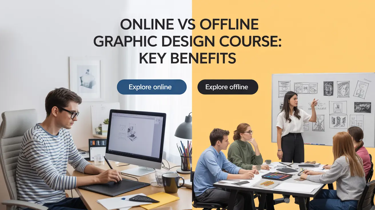 Online vs Offline Graphic Design Course