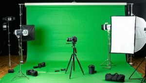 green screen lighting setup