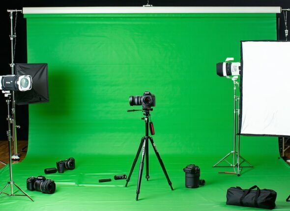 green screen lighting setup