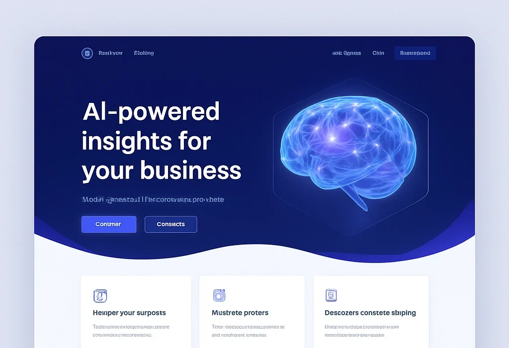 AI Software Product Landing Page