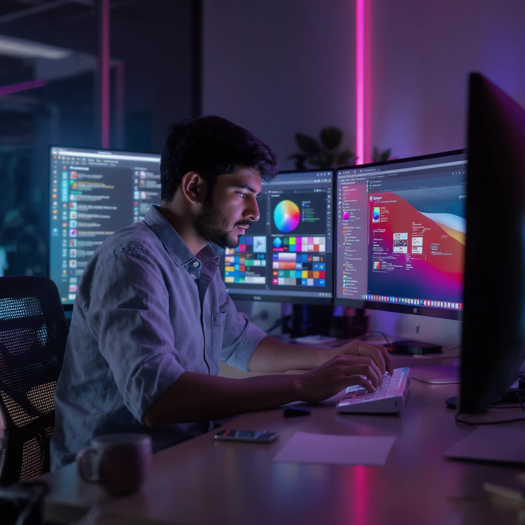 What is UI UX Design — Students learning Figma, Design Thinking at VFX India Chennai