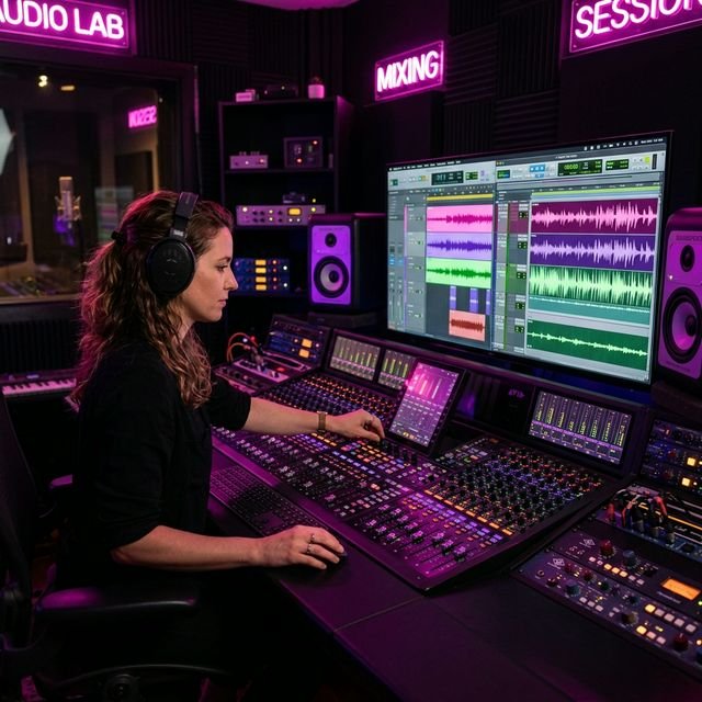 What is Visual Media & DI - Students learning mobile Visual Media & DI including Android, iOS, Flutter and Unreal Engine at our Chennai academy