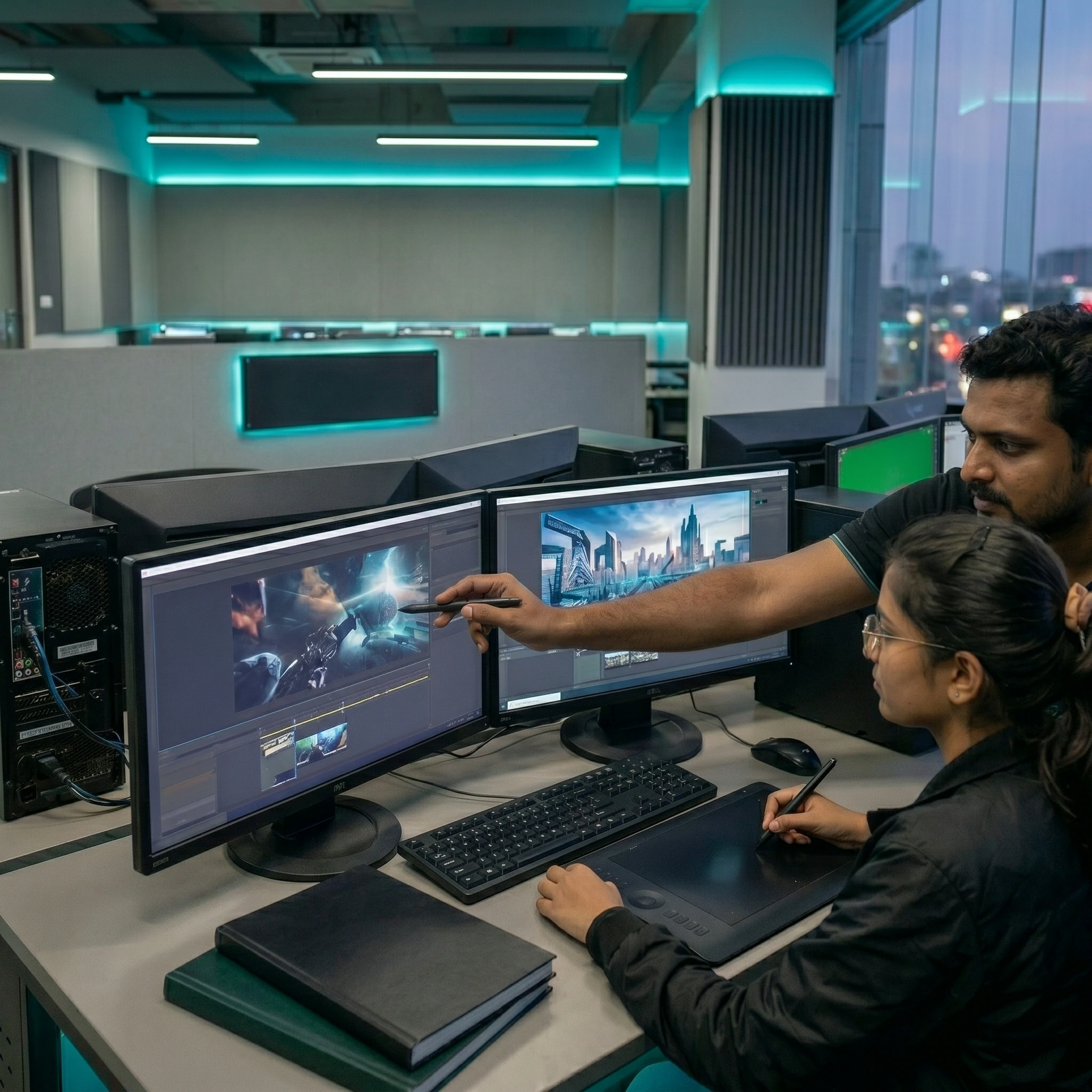 Professional Matte Painting studio training environment