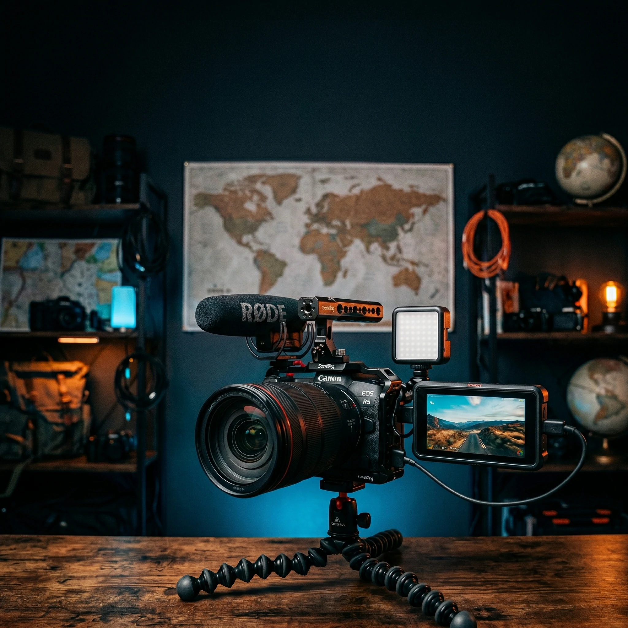 Professional YouTube video editing studio training environment