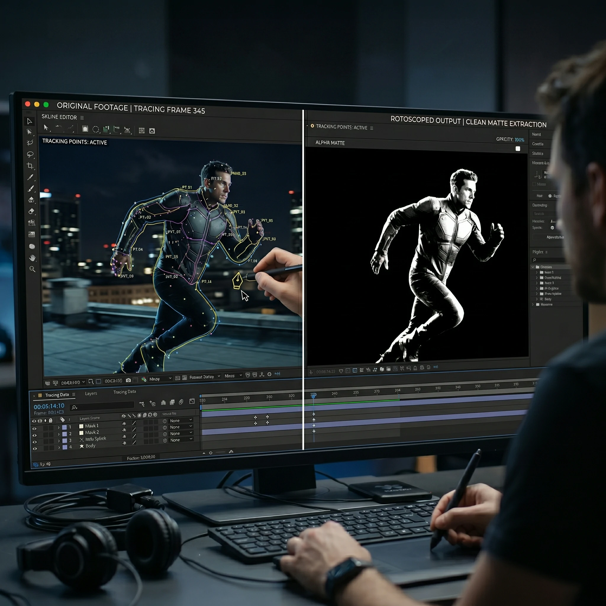 Professional Rotoscoping Training at VFX India Chennai Studio