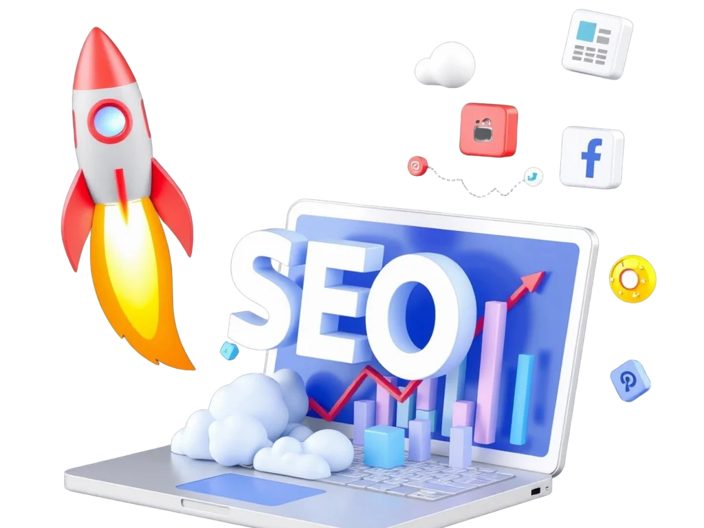 3d-seo-optimization-rocket-icon-web-analytics-social-media-strategy (1) Online SEO Course